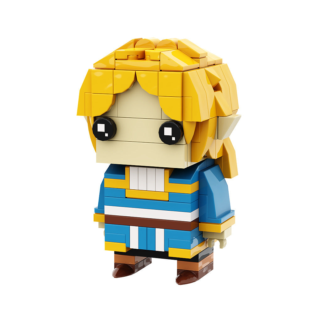 princess zelda brickheadz building set | lego compatible - 1