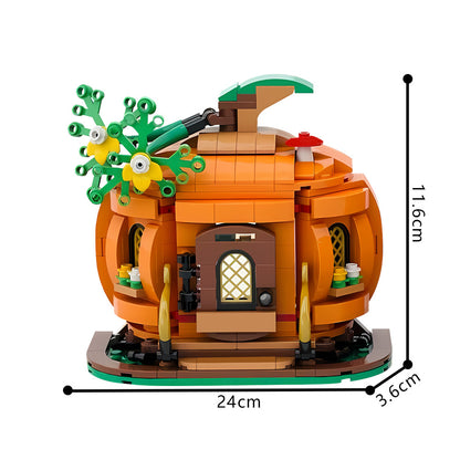 pumpkin cottage building set | halloween | moc-205267 - 3