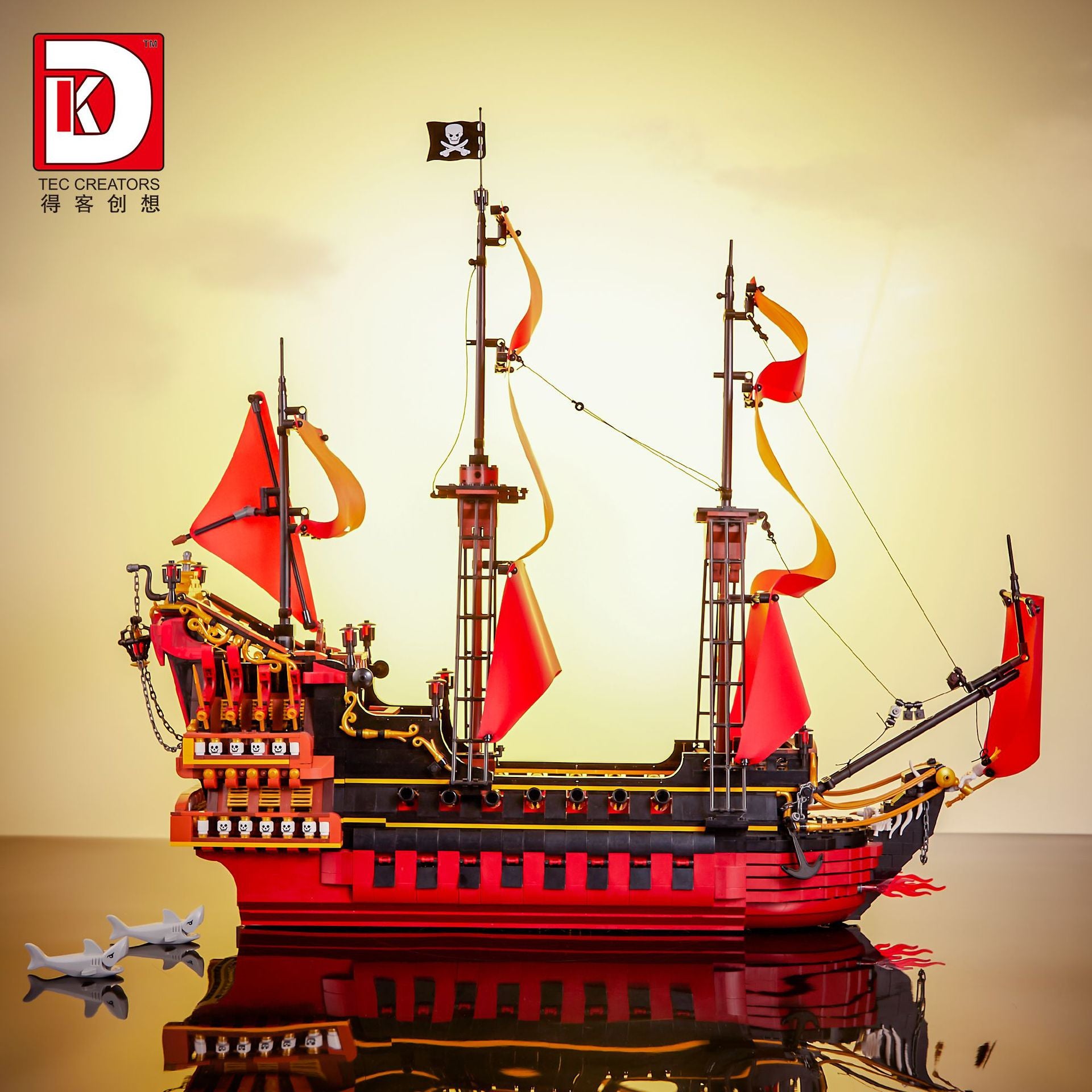 queen anne's revenge pirate ship - 3694 pcs | dk 6002 - 2