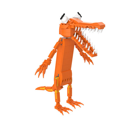 rainbow friends orange building set | lego-compatible - 3