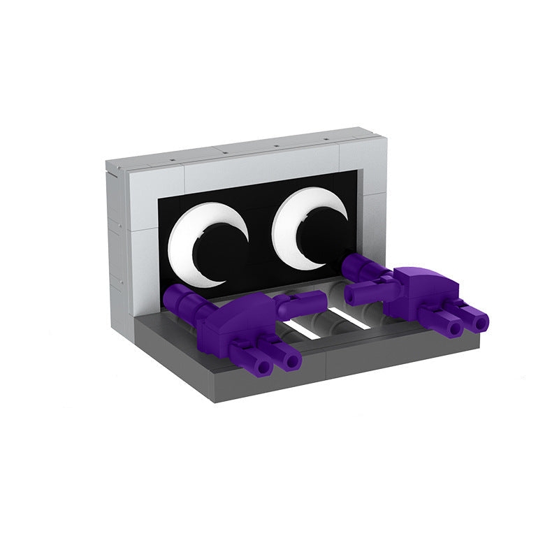 rainbow friends purple building set | lego-compatible - 3