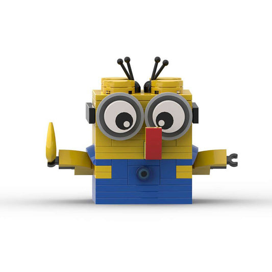 rainbow minion moc building set | despicable me | lego-compatible - 1