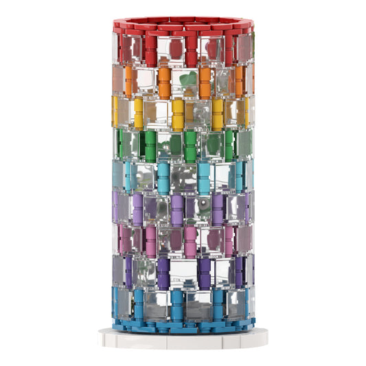 rainbow vase building set | lego compatible - 2