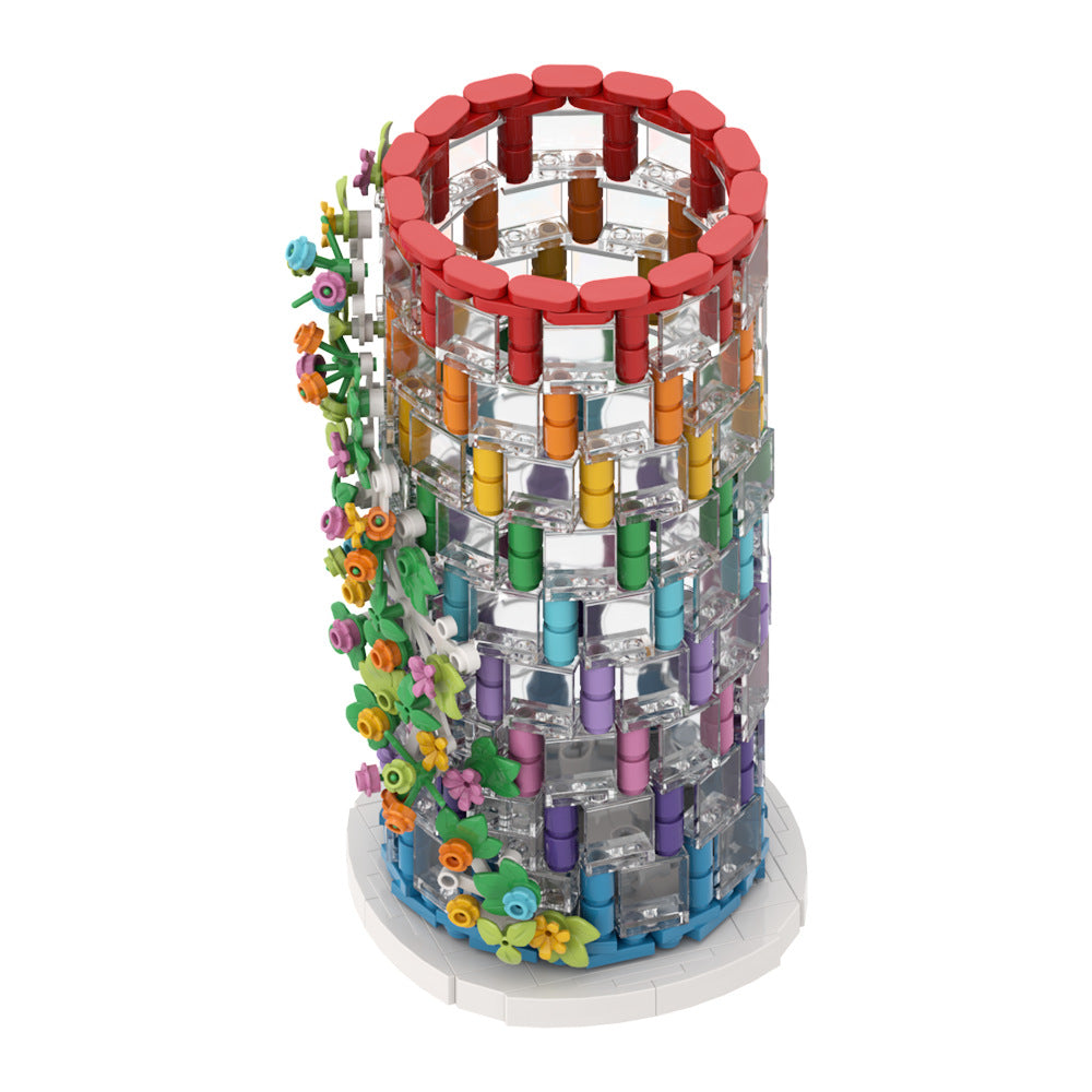 rainbow vase building set | lego compatible - 5