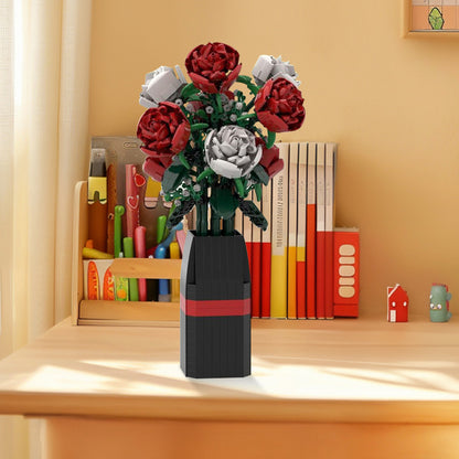 red and white roses building set | moc-107699 - 1