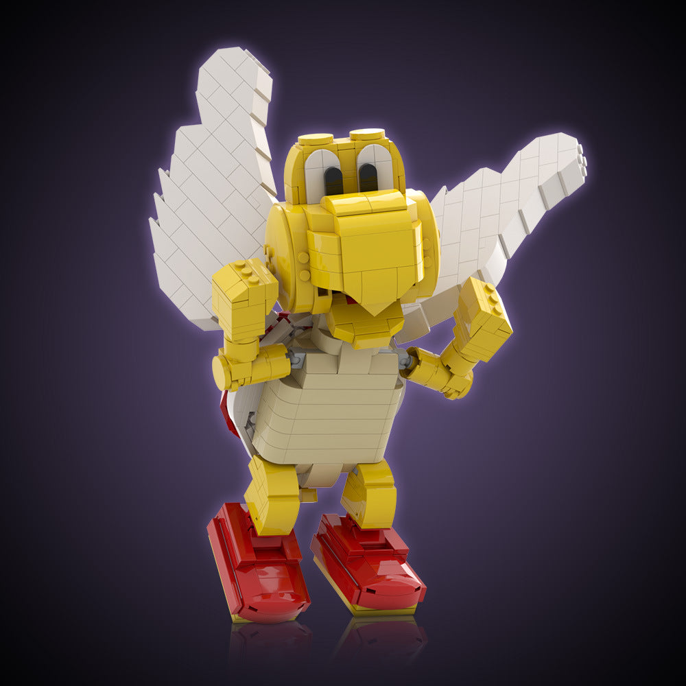 red koopa paratroopa building set | super mario | moc-160717 - 3