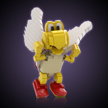 red koopa paratroopa building set | super mario | moc-160717 - 3