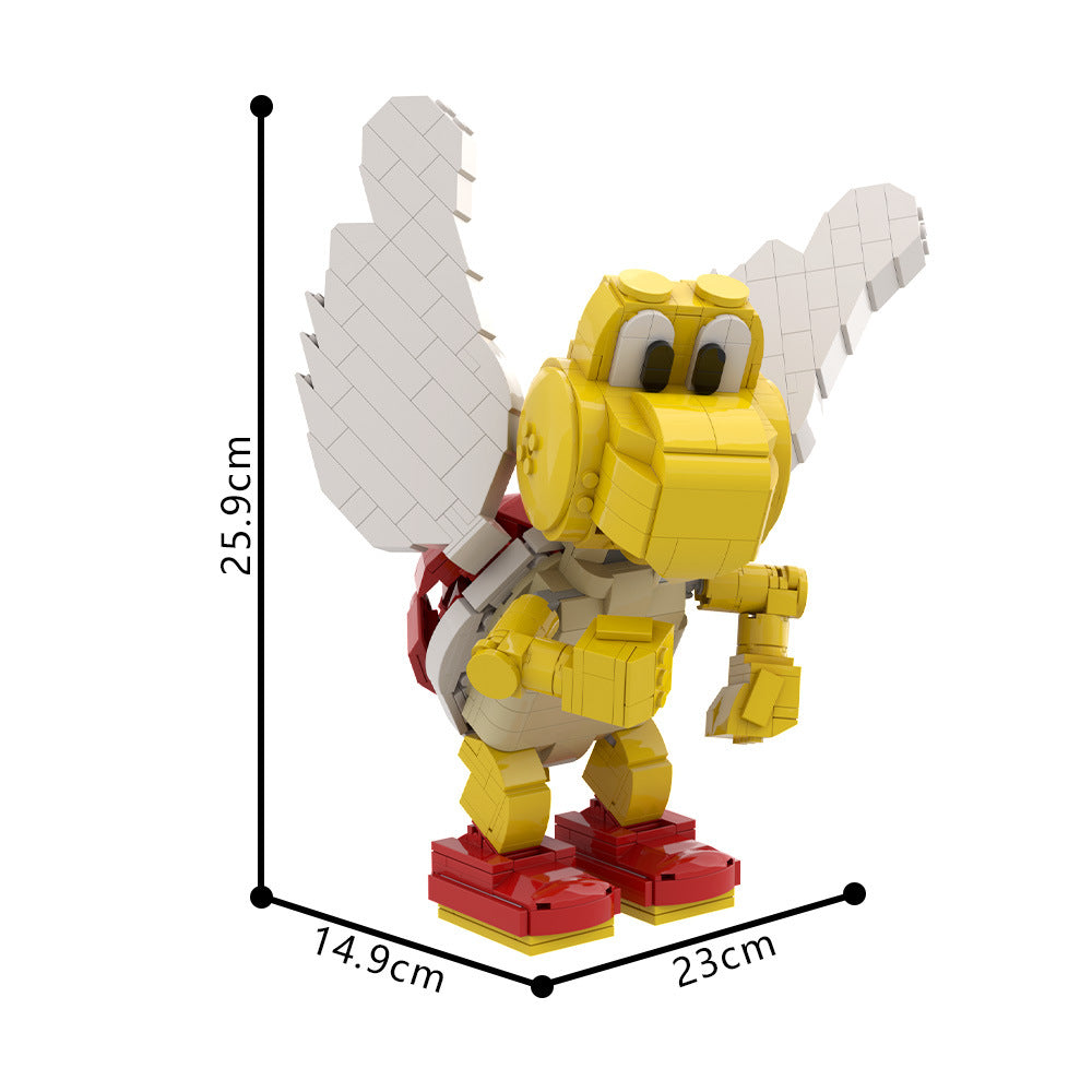 red koopa paratroopa building set | super mario | moc-160717 - 4