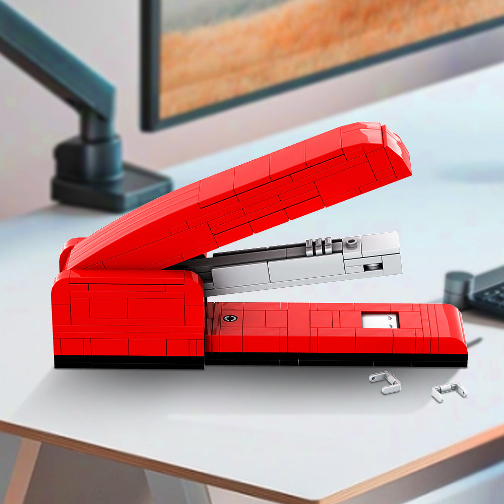 red swingline stapler building set | office space | lego compatible - 1