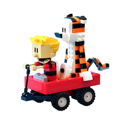red wagon ride building set | calvin & hobbes | moc-154520 - 3