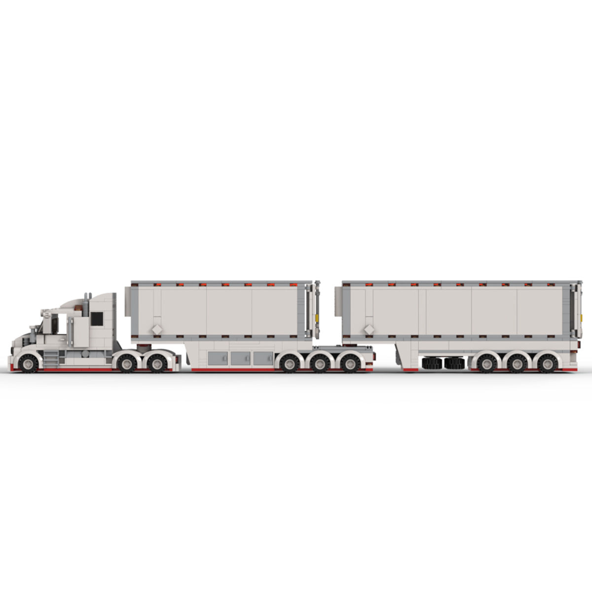 refrigerated b-type dual transport truck building set | lego compatible - 3