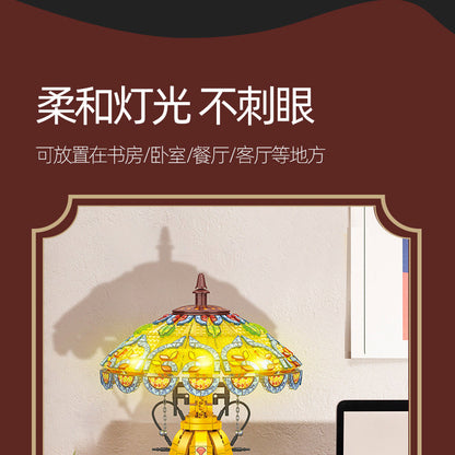 retro table lamp building kit - 1570 pcs | jie star 9081 - 7