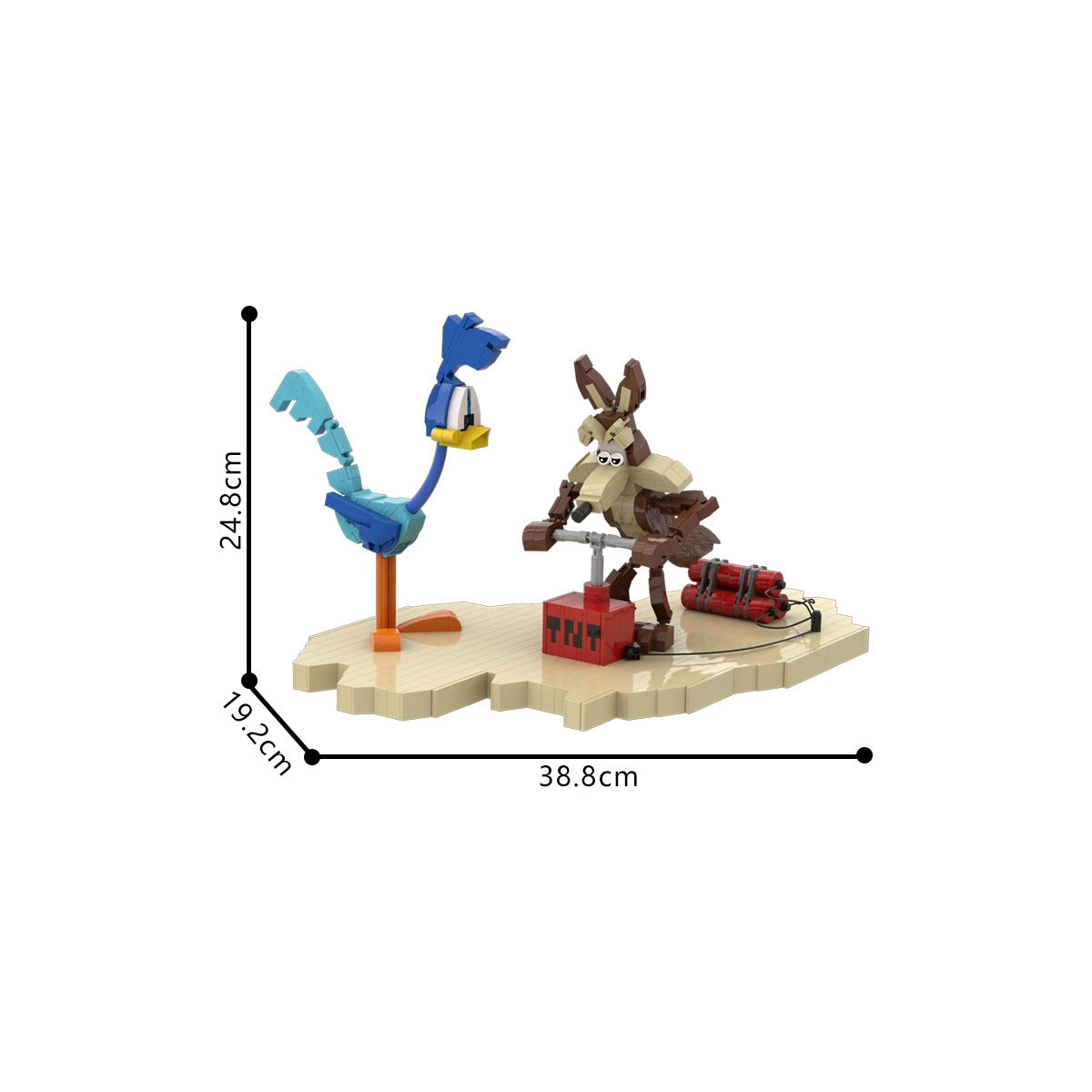 roadrunner and wile e coyote building set | moc-214247 - 3