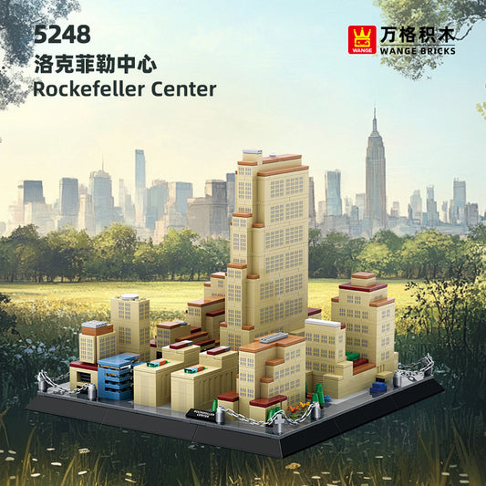 rockefeller center, manhattan - building blocks set - wange bricks - 1