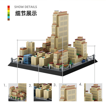 rockefeller center, manhattan - building blocks set - wange bricks - 6