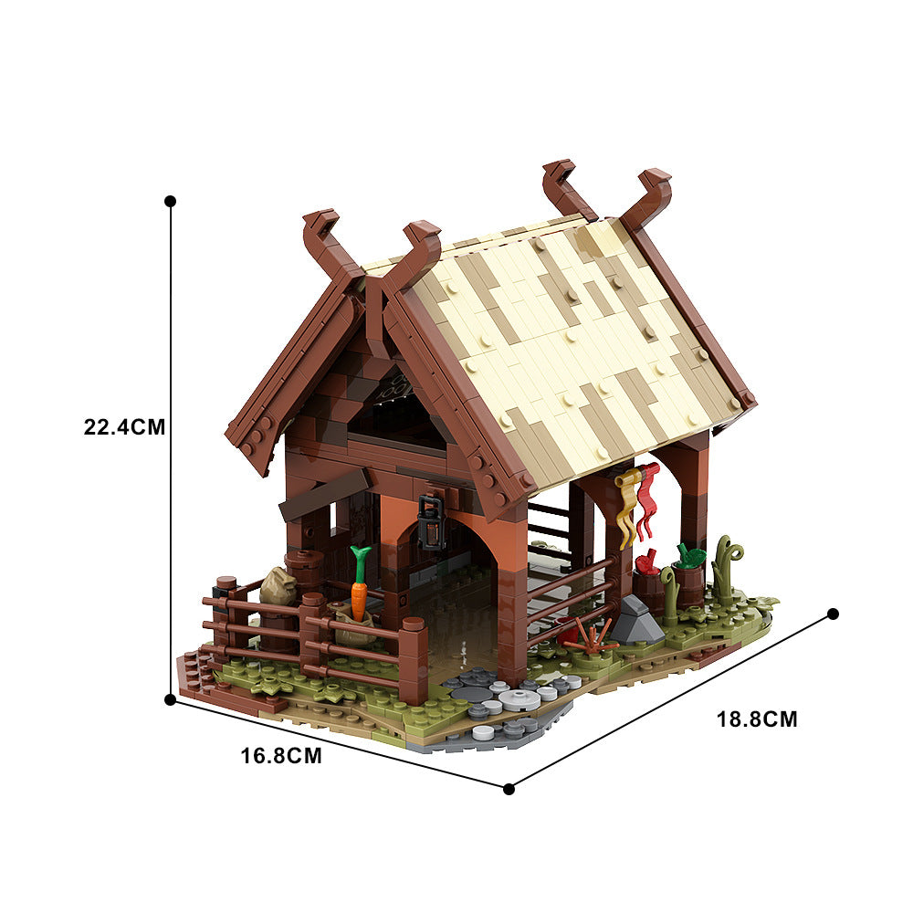 rohan stable building set | lotr | moc-139263 - 4