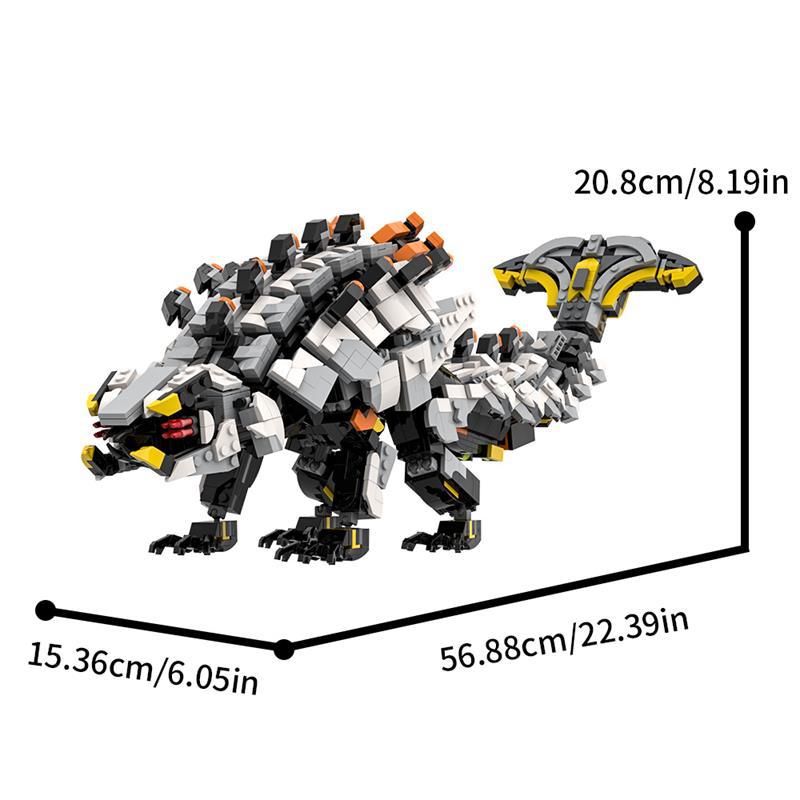 rollerback building set | horizon forbidden west | lego compatible - 4