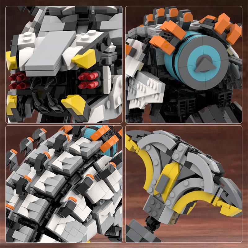 rollerback building set | horizon forbidden west | lego compatible - 6