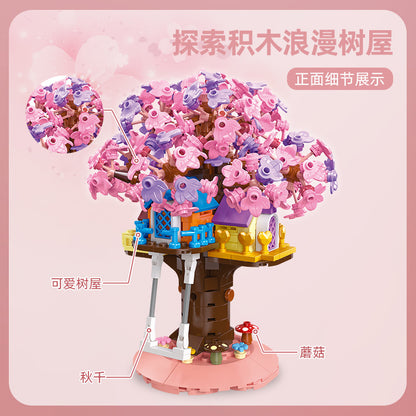 romantic tree house building set - 628 pcs | jiestar 58026 - 1