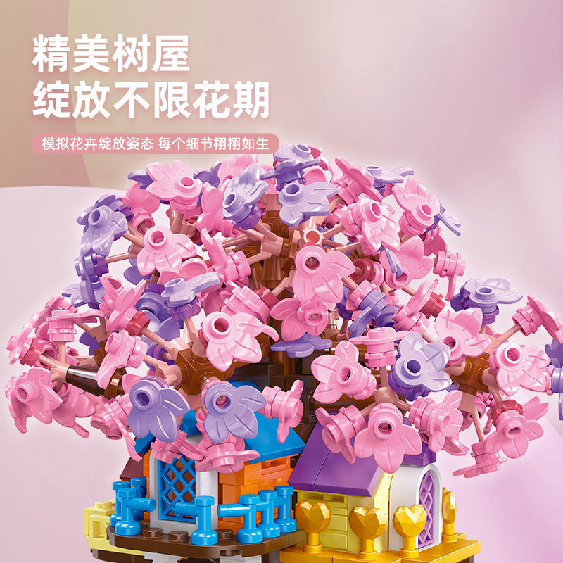 romantic tree house building set - 628 pcs | jiestar 58026 - 2