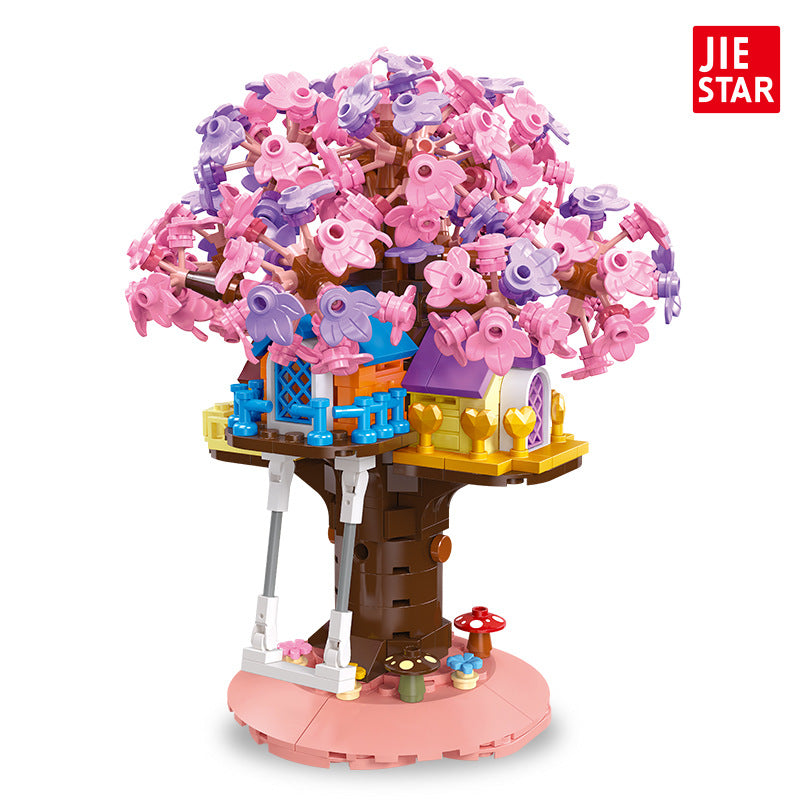 romantic tree house building set - 628 pcs | jiestar 58026 - 4