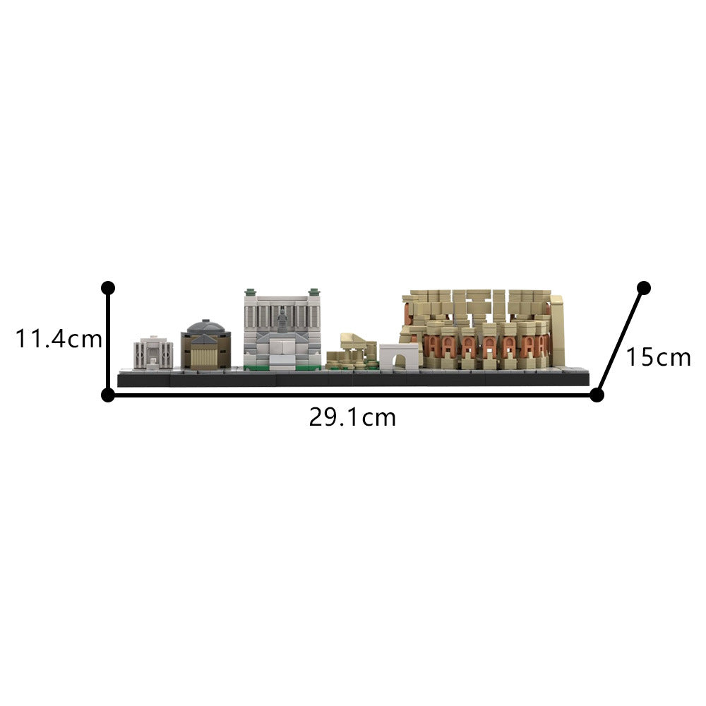 rome skyline building set | lego compatible - 3
