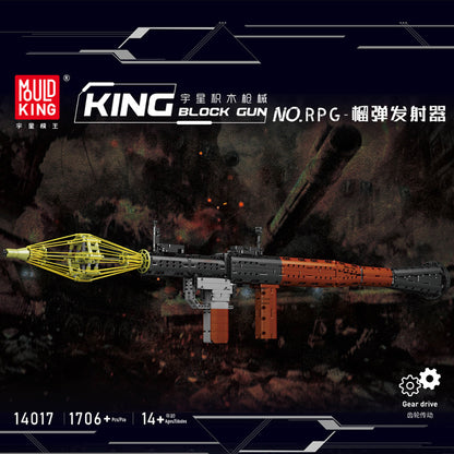 rpg grenade launcher building kit - 1706 pcs | mouldking 14017 - 1