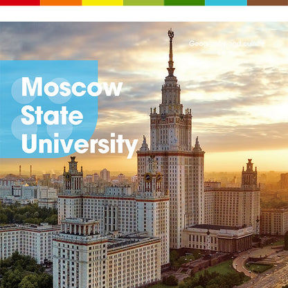 russia moscow state university builidng set - 875 pcs wange bricks - 8