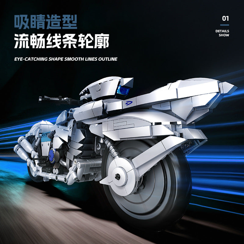 saber motored cuirassier motorcycle - 1306 pcs | jie star 58227 - 1