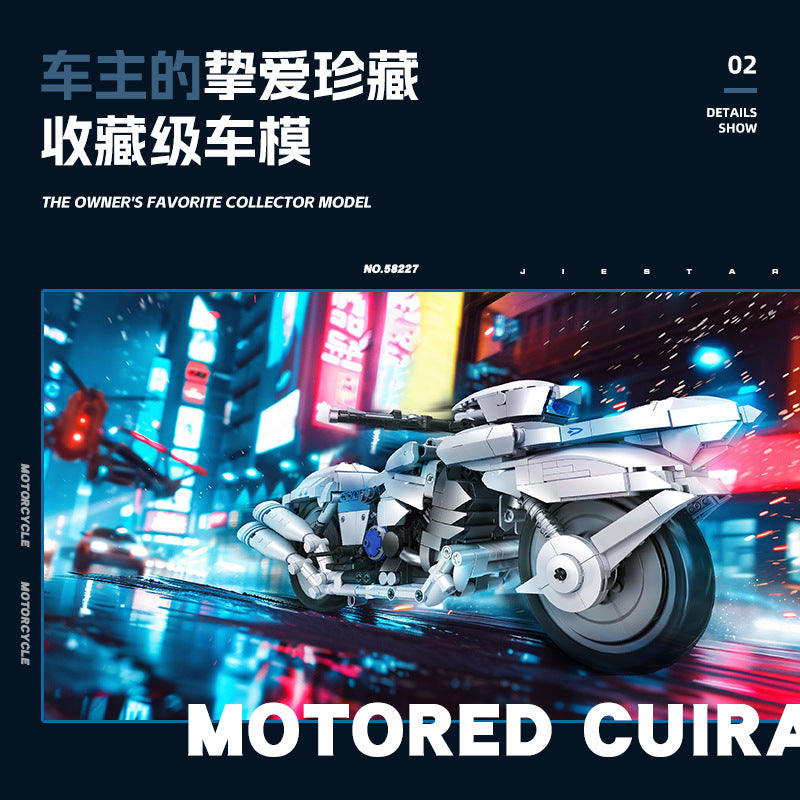 saber motored cuirassier motorcycle - 1306 pcs | jie star 58227 - 3