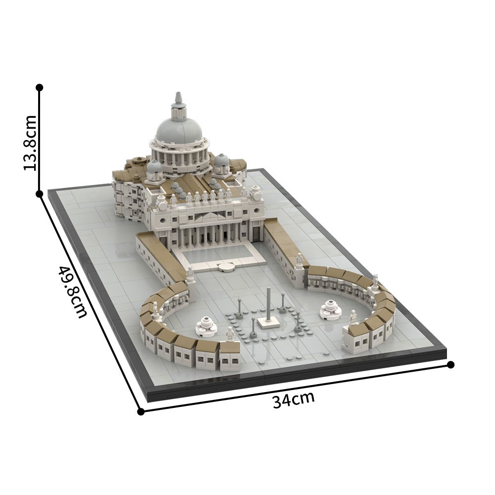 saint peter's basilica building set | lego compatible - 4