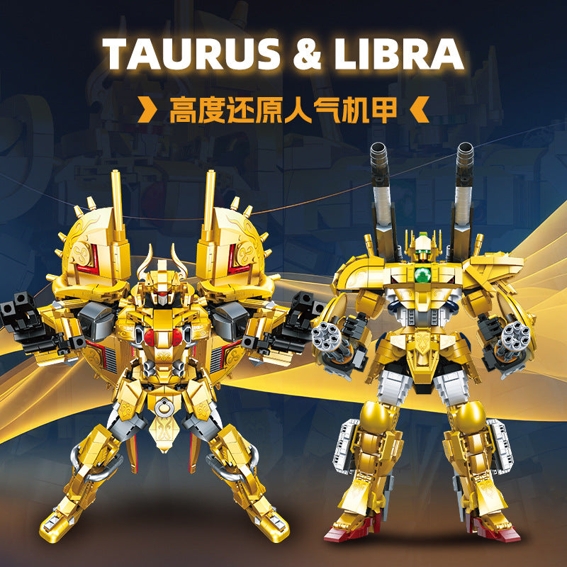 saint seiya tautus & libra building kit - jie star 58228 - 1