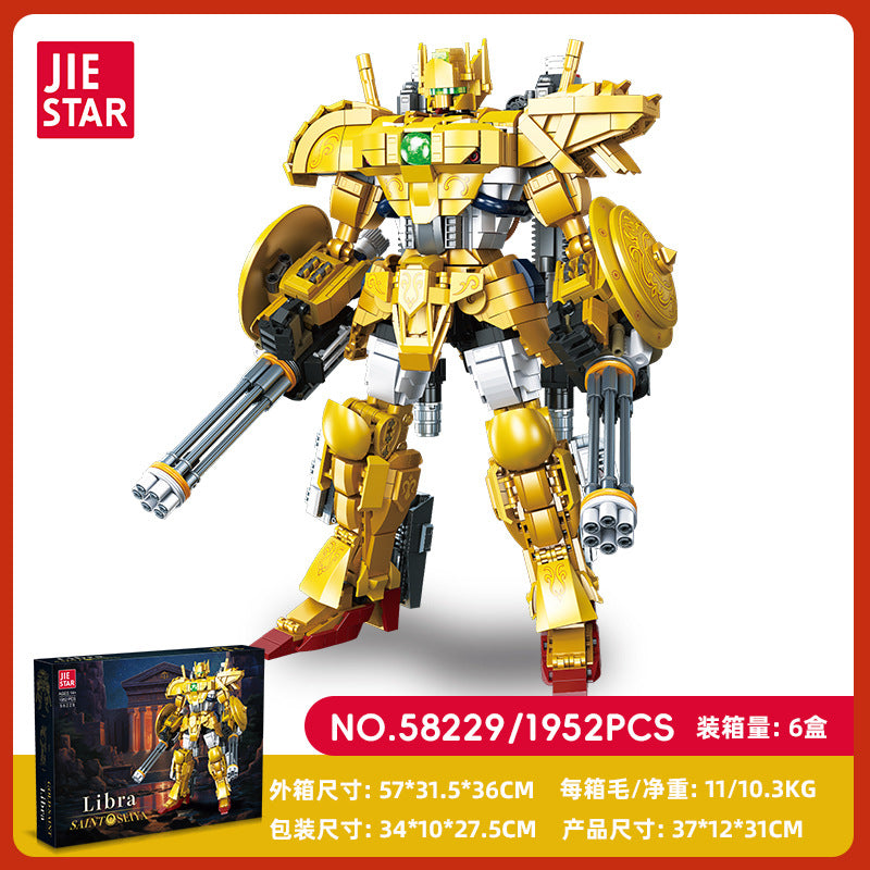 saint seiya tautus & libra building kit - jie star 58228 - 6