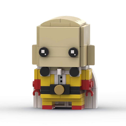 saitama brickheadz moc set | one punch man | lego-compatible anime toy - 1
