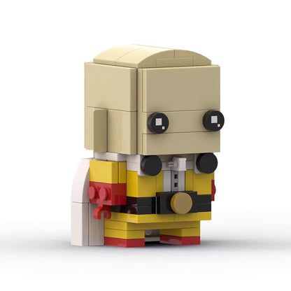 saitama brickheadz moc set | one punch man | lego-compatible anime toy - 5