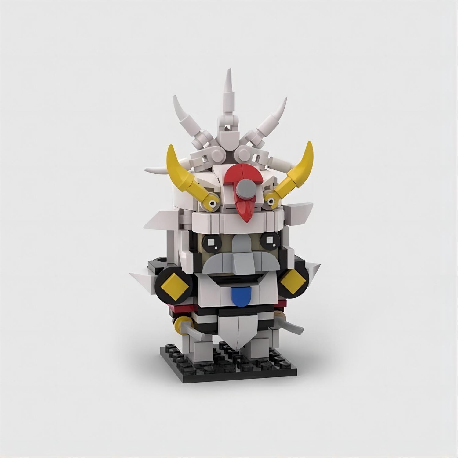 samurai bianco brickheadz building set | 5 samurai | moc-66328 - 3