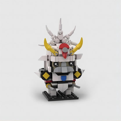 samurai bianco brickheadz building set | 5 samurai | moc-66328 - 3