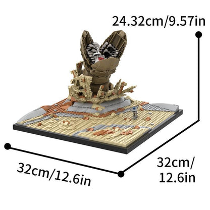 sandworm summoning scene building set | dune | lego compatible - 4