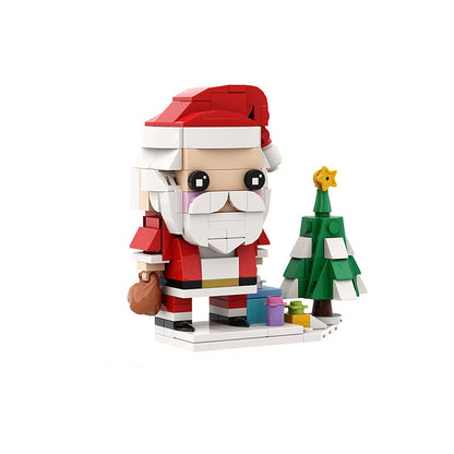 santa claus brickheadz building set | lego compatible - 1