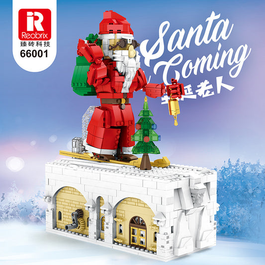 santa claus model with light - reobrix 66001 - 1