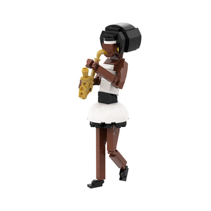 saxophone player building set | moc-116286 - 2