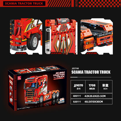 scania truck building set - 1708 pcs | jie star 9070 - 1