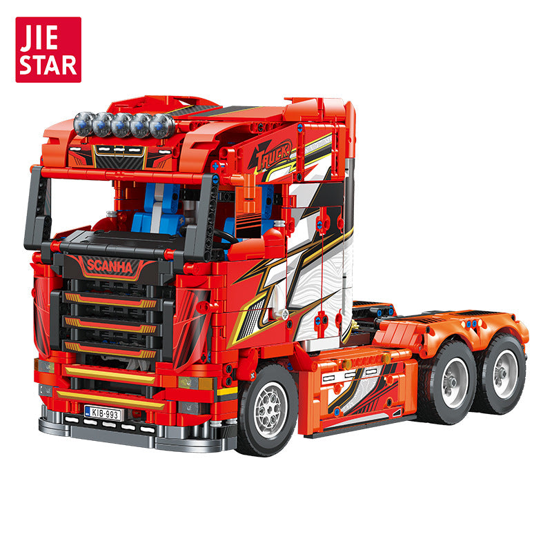 scania truck building set - 1708 pcs | jie star 9070 - 4