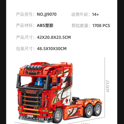 scania truck building set - 1708 pcs | jie star 9070 - 6