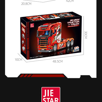 scania truck building set - 1708 pcs | jie star 9070 - 7