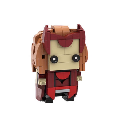 scarlet witch brickheadz building set | marvel | moc-79839 - 2