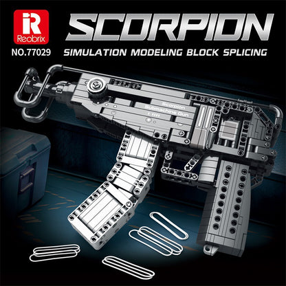 scorpion pistol building block - 566 pcs reobrix 77029 - 2