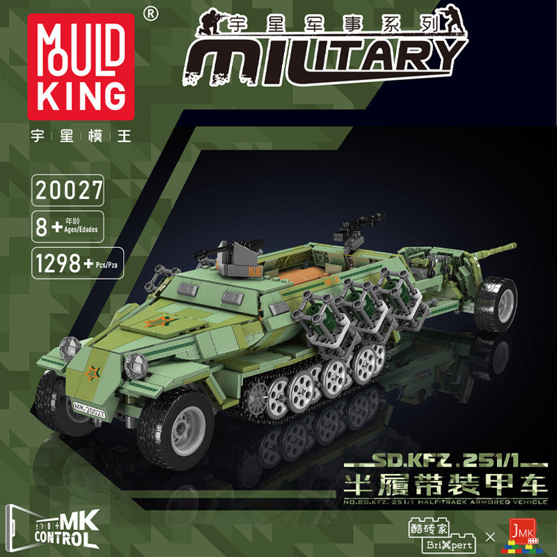 sd.kfz. 251 half-track building set - 1298 pcs | mouldking 20027 - 1