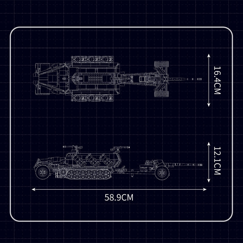 sd.kfz. 251 half-track building set - 1298 pcs | mouldking 20027 - 4