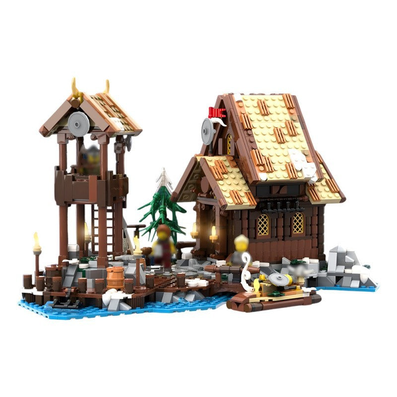 seaside expansion building set | viking village | moc-200311 - 2